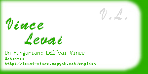 vince levai business card